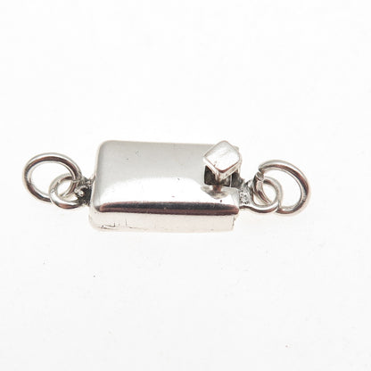 925 Sterling Silver Vintage Mexico Bracelet / Necklace Box Lock Clasp