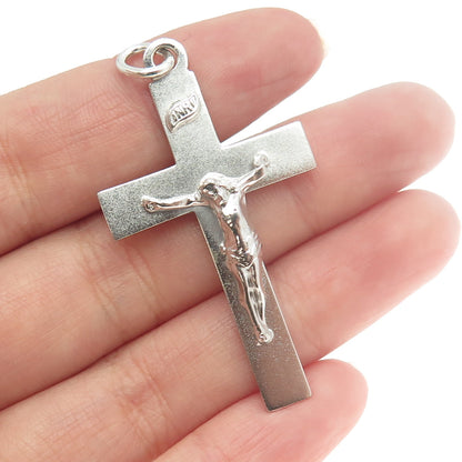 BOJAR 925 Sterling Silver Vintage Crucifix Cross Religious Pendant