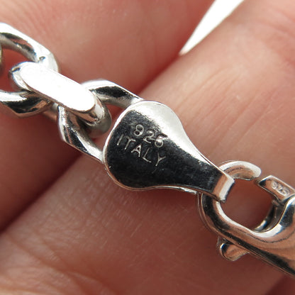 KARIZIA SPA KA-1772 925 Sterling Silver Italy Anchor Cable Link Bracelet 8.5"