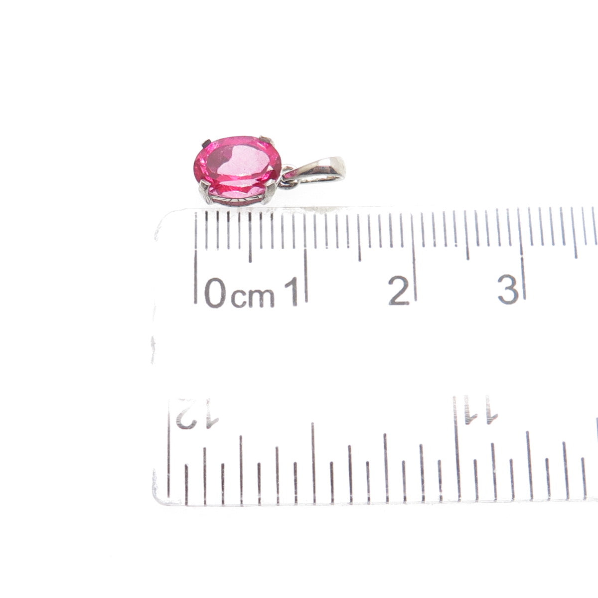 925 Sterling Silver Real Oval-Cut Ruby Minimalist Charm Pendant