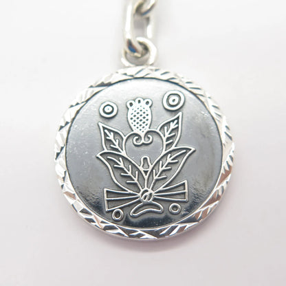 925 Sterling Silver Vintage Mexico Tribal Man Key Chain