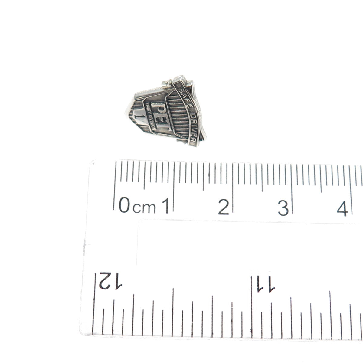 O.C. TANNER 925 Sterling Vintage PET Dairy Safe Driver Oxidized Tie Tack Pin