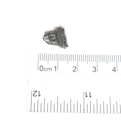 O.C. TANNER 925 Sterling Vintage PET Dairy Safe Driver Oxidized Tie Tack Pin