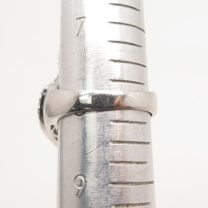 925 Sterling Silver MEDA C Z Twisted Ring Size 8
