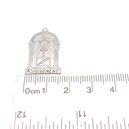 SK & F 925 Sterling Silver Vintage Achievement Religious Charm Pendant