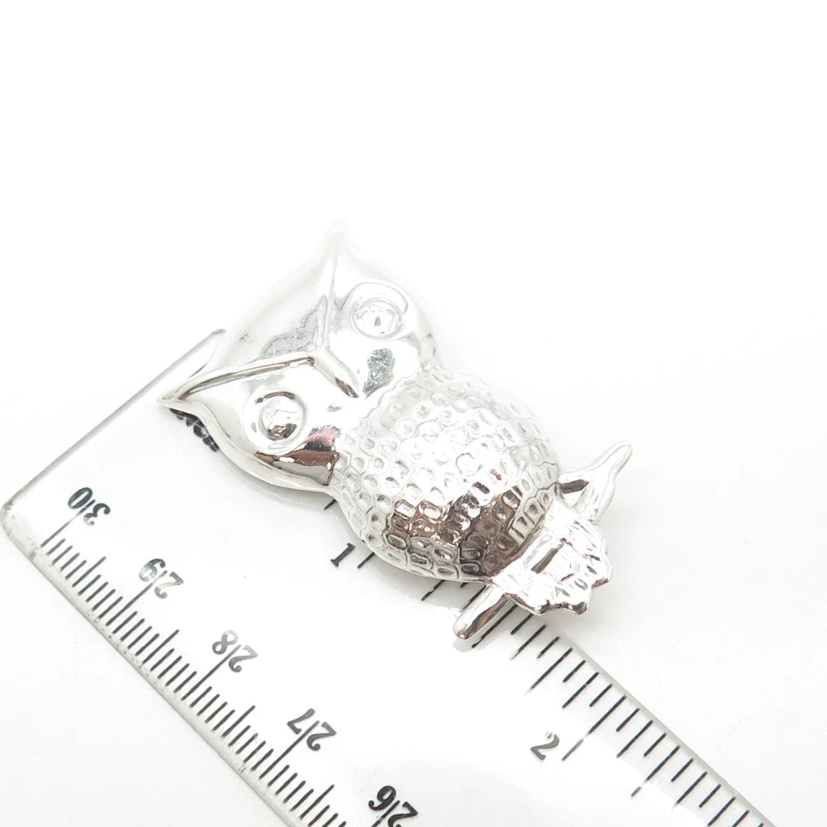 925 Sterling Silver Vintage Wise Owl Pin Brooch