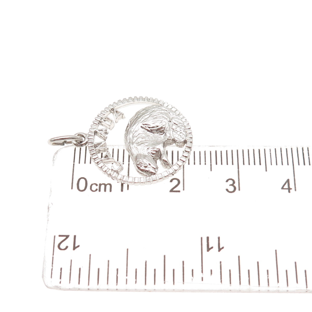 925 Sterling Silver Vintage Canada Beaver Mini Charm Pendant
