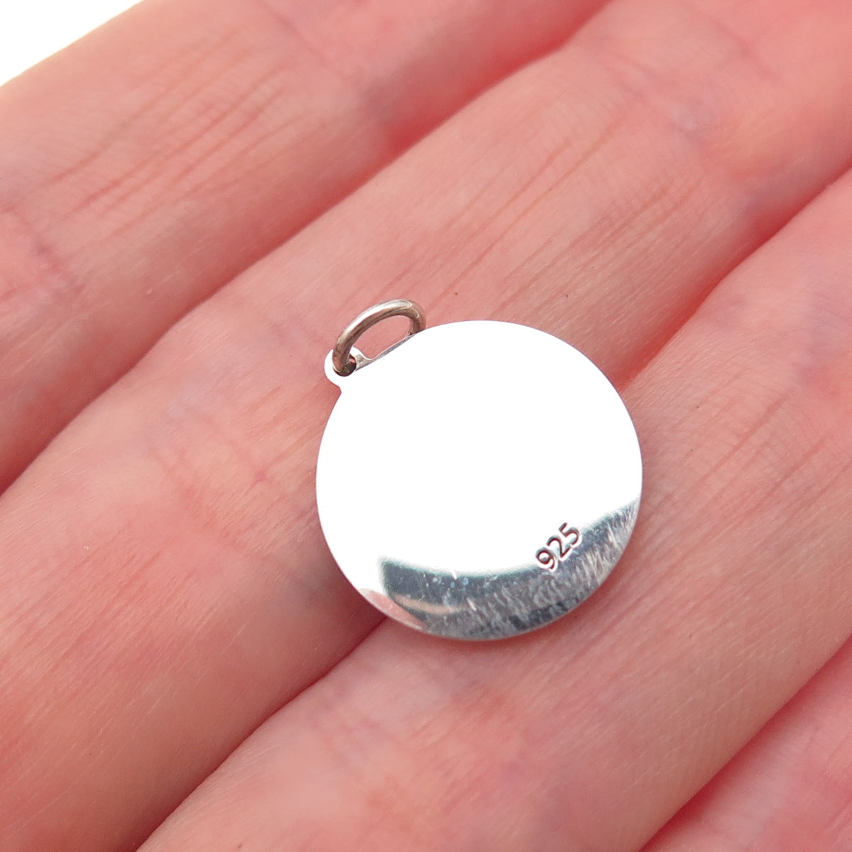 925 Sterling Silver Yellow Enamel Confused Face Emoji Charm Pendant