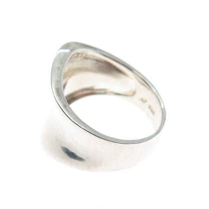 CHAPAL ZENRAY 925 Sterling Silver Vintage Modernist Ring Size 7.25