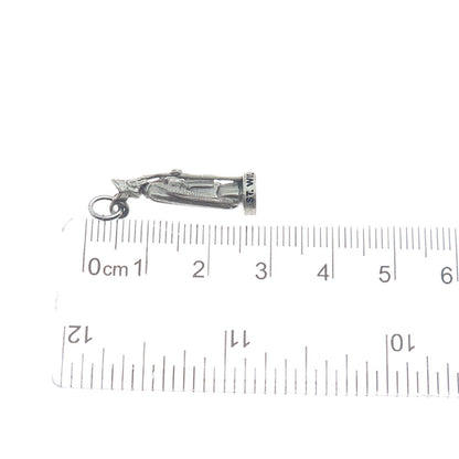 CREED 925 Sterling Silver Vintage St. Wilfred Minimalist 3D Charm Pendant
