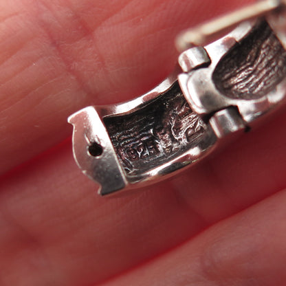 Ralph Lauren 925 Sterling Silver Vintage Oxidized Hoop Earrings