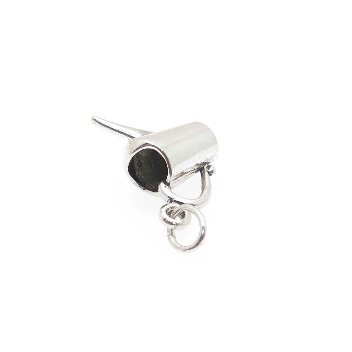 SUNWEST 925 Sterling Silver Vintage Watering Can Minimalist 3D Charm Pendant
