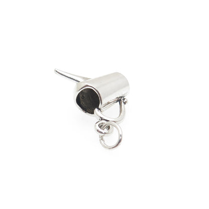 SUNWEST 925 Sterling Silver Vintage Watering Can Minimalist 3D Charm Pendant