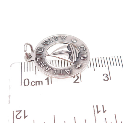 Danecraft 925 Sterling Silver Vintage Atlantic City NJ Sailboat Charm Pendant