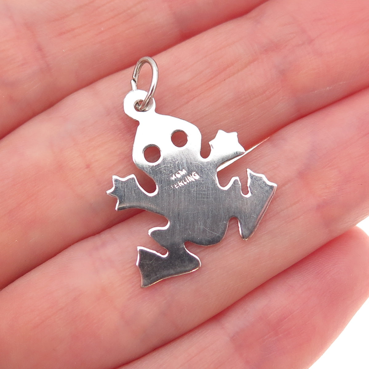 Mark Mercy 925 Sterling Silver Vintage Frog Good Luck Charm Pendant