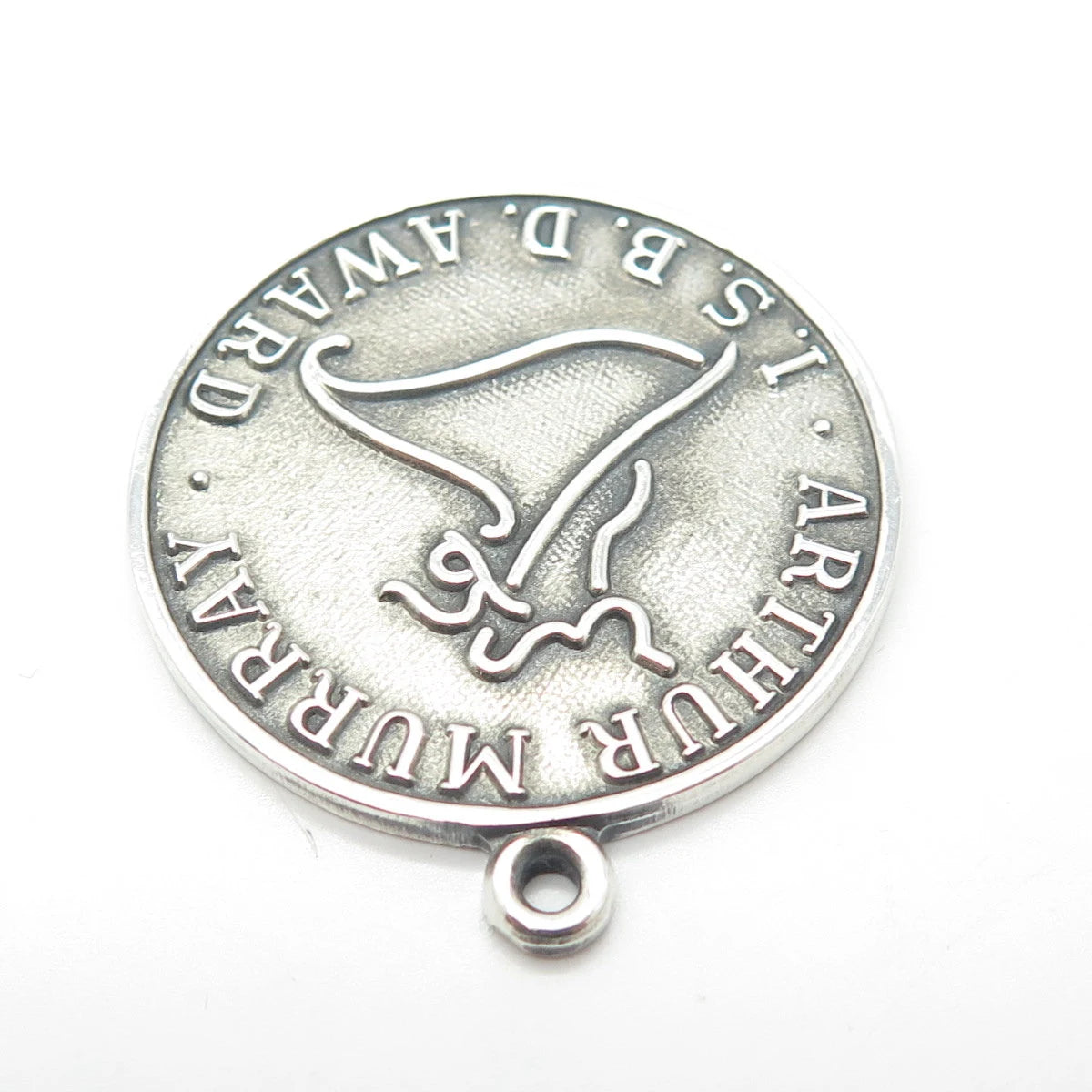 925 Sterling Silver Vintage Dieges & Clust Arthur Murray I.S.B.D. Award Pendant
