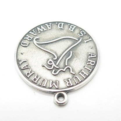 925 Sterling Silver Vintage Dieges & Clust Arthur Murray I.S.B.D. Award Pendant