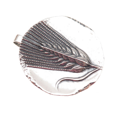 James Avery 925 Sterling Silver Vintage Wheat Sheaf Harvest Medallion Pendant
