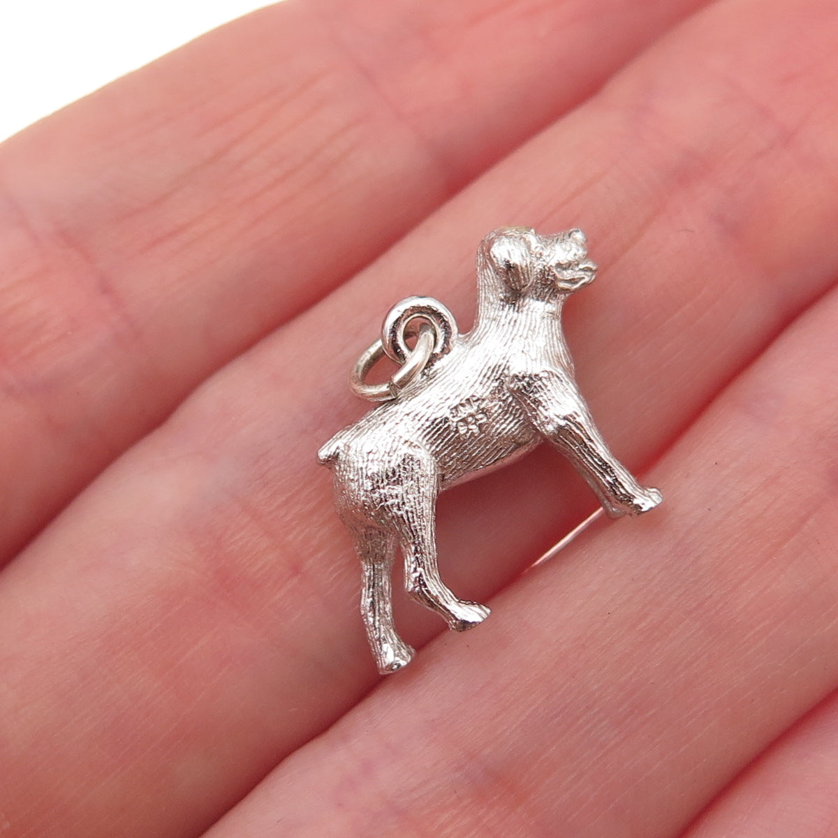 J.M. Fisher 925 Sterling Silver Vintage Rottweiler Dog 3D Charm Pendant