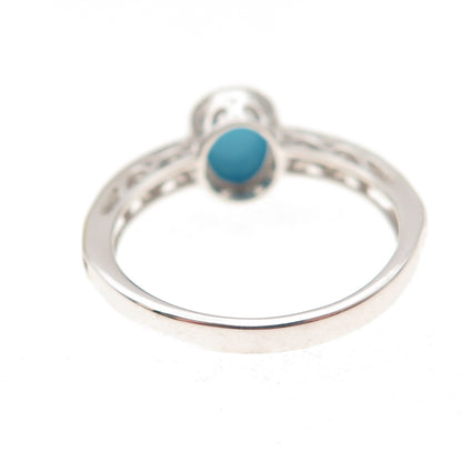 Chuck Clemency 925 Sterling Silver Real Sleeping Beauty Turquoise Ring Size 8