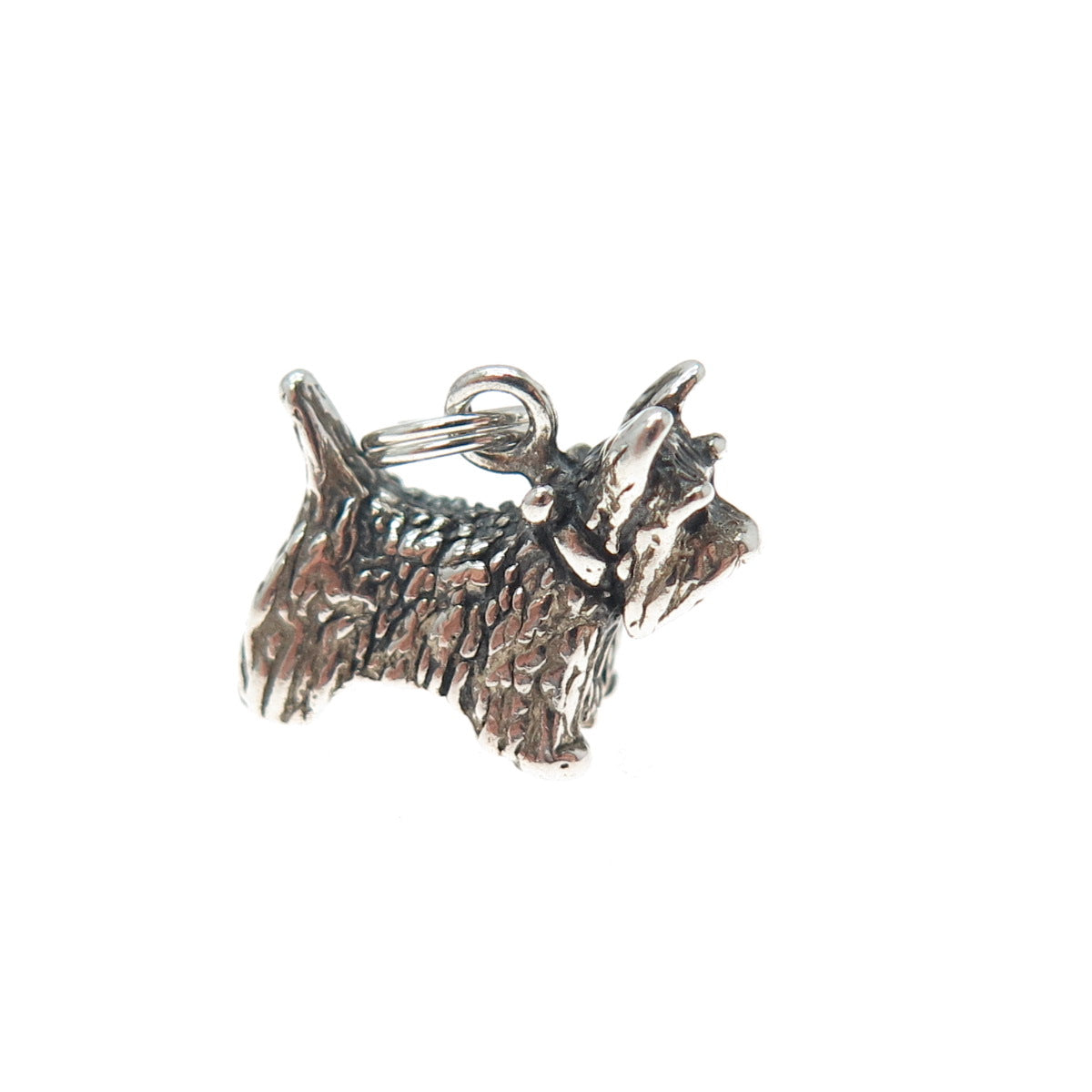 JEZLAINE Sterling Silver Vintage Scottish Terrier Dog Minimalist Charm Pendant