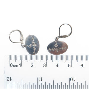 BABY PHAT 925 Sterling Silver Vintage Cat Logo Dangle Earrings