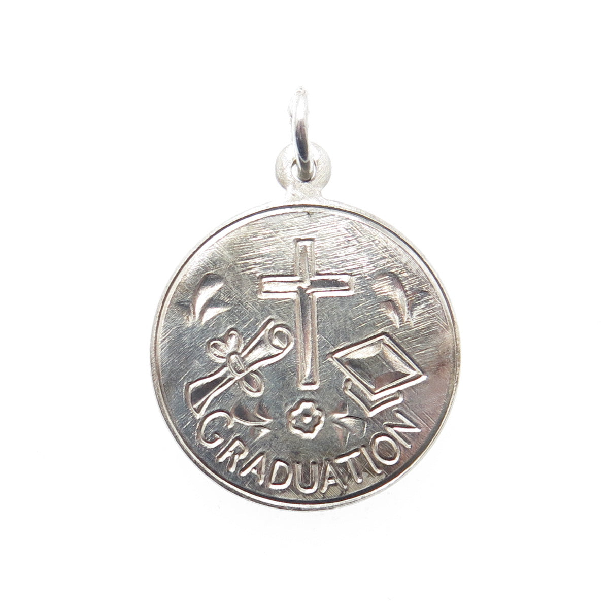 CREED 925 Sterling Silver Vintage Graduation Minimalist Charm Pendant