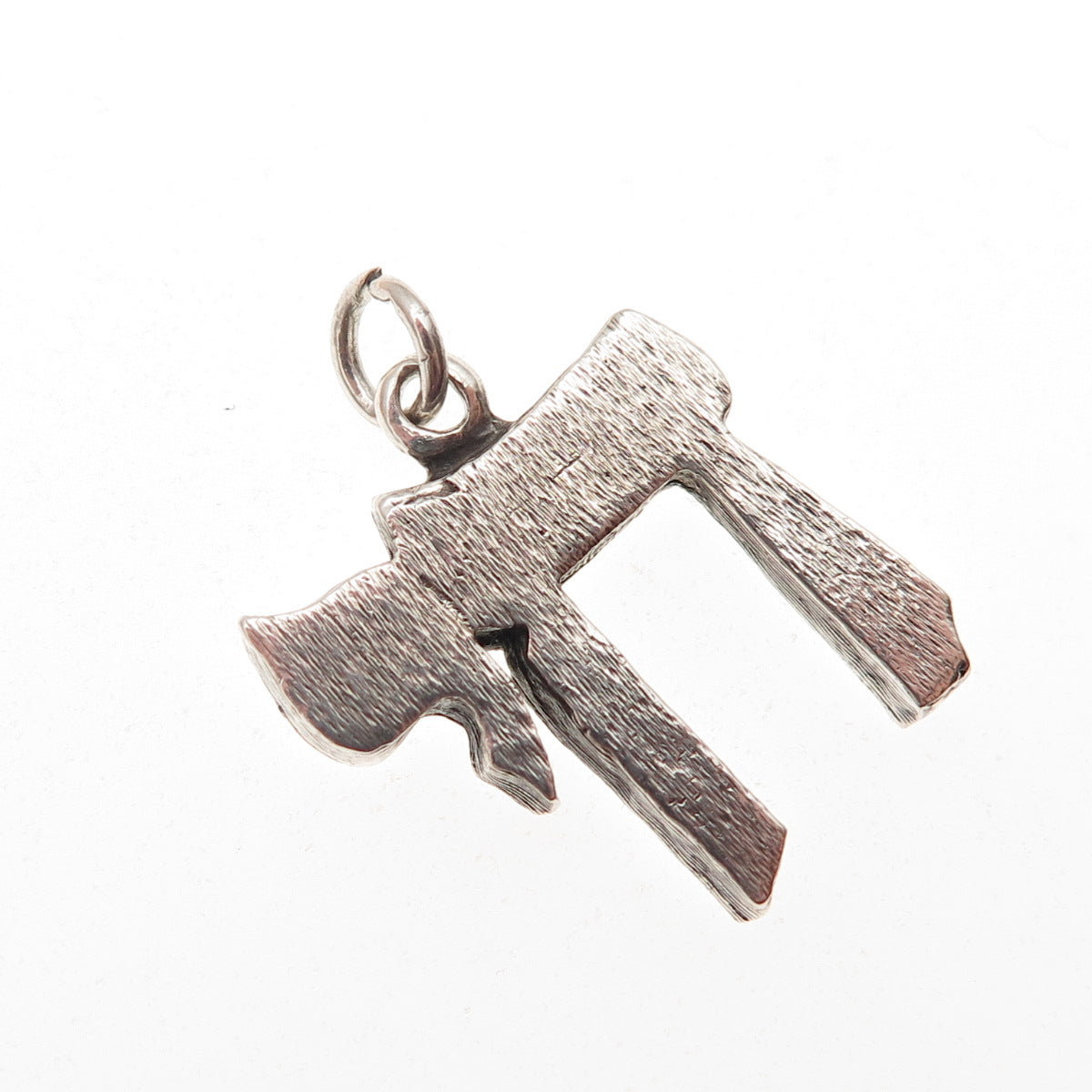 925 Sterling Silver Vintage Chai Judaica Mini Charm Pendant