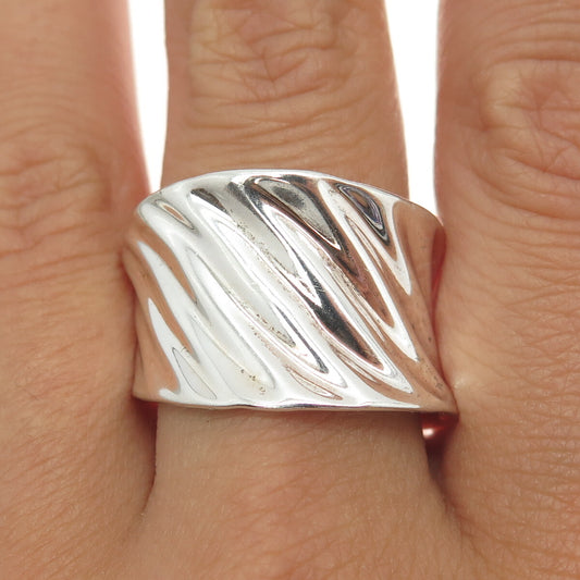 ROBERT LEE MORRIS 925 Sterling Silver Vintage Modernist Ring Size 10