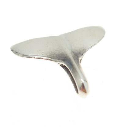 925 Sterling Silver Vintage Whale's Tail Pendant