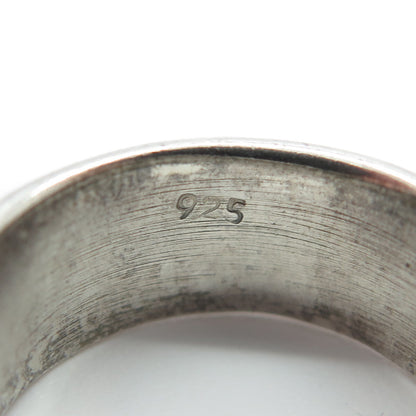 925 Sterling Silver Vintage Wavy All Around Band Ring Size 7.5