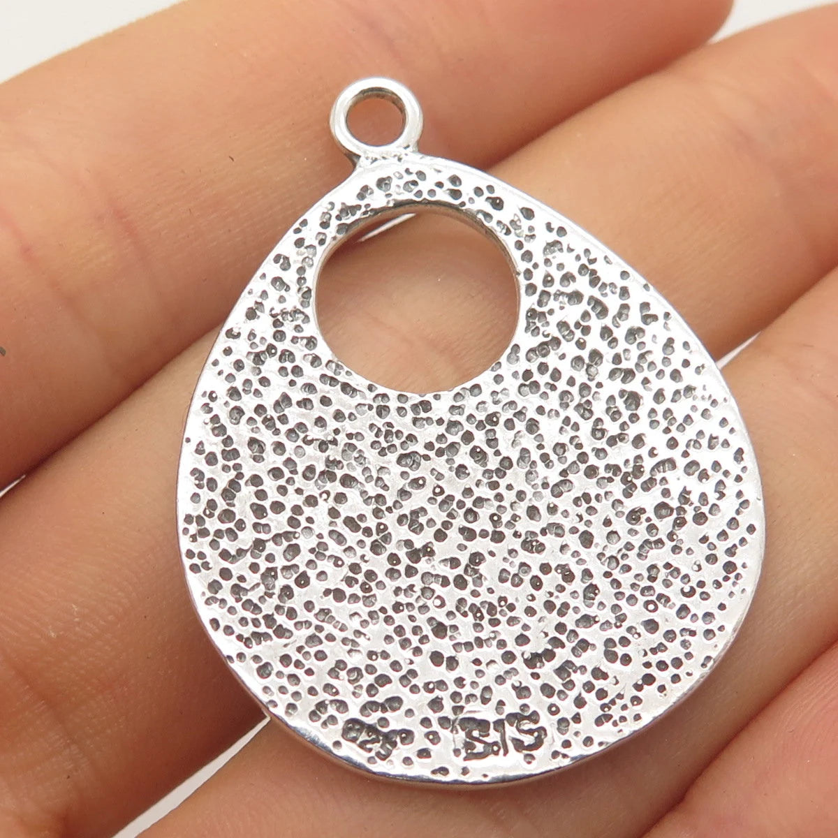 925 Sterling Silver Vintage Bamboo Plant Pendant