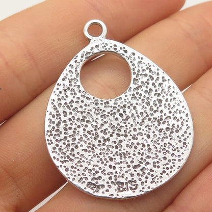 925 Sterling Silver Vintage Bamboo Plant Pendant