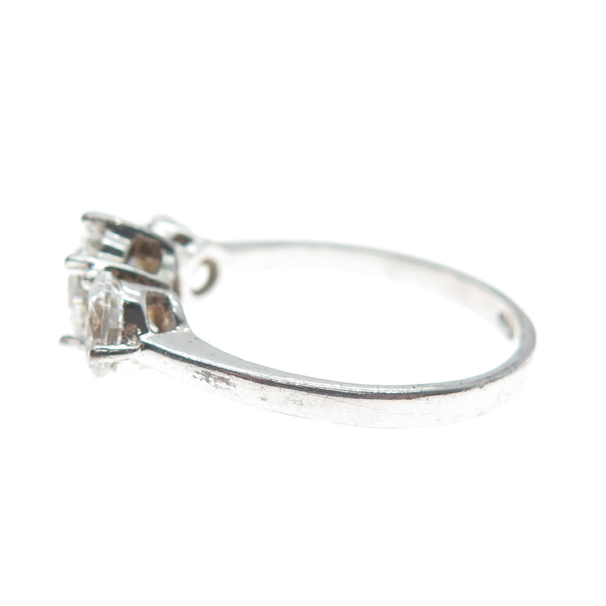 925 Sterling Silver Round-Cut C Z Engagement Ring Size 9.25