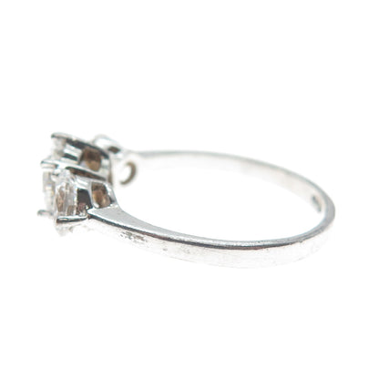 925 Sterling Silver Round-Cut C Z Engagement Ring Size 9.25