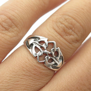 925 Sterling Silver Vintage England Celtic Knot Ring Size 5.5