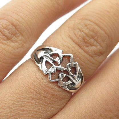 925 Sterling Silver Vintage England Celtic Knot Ring Size 5.5