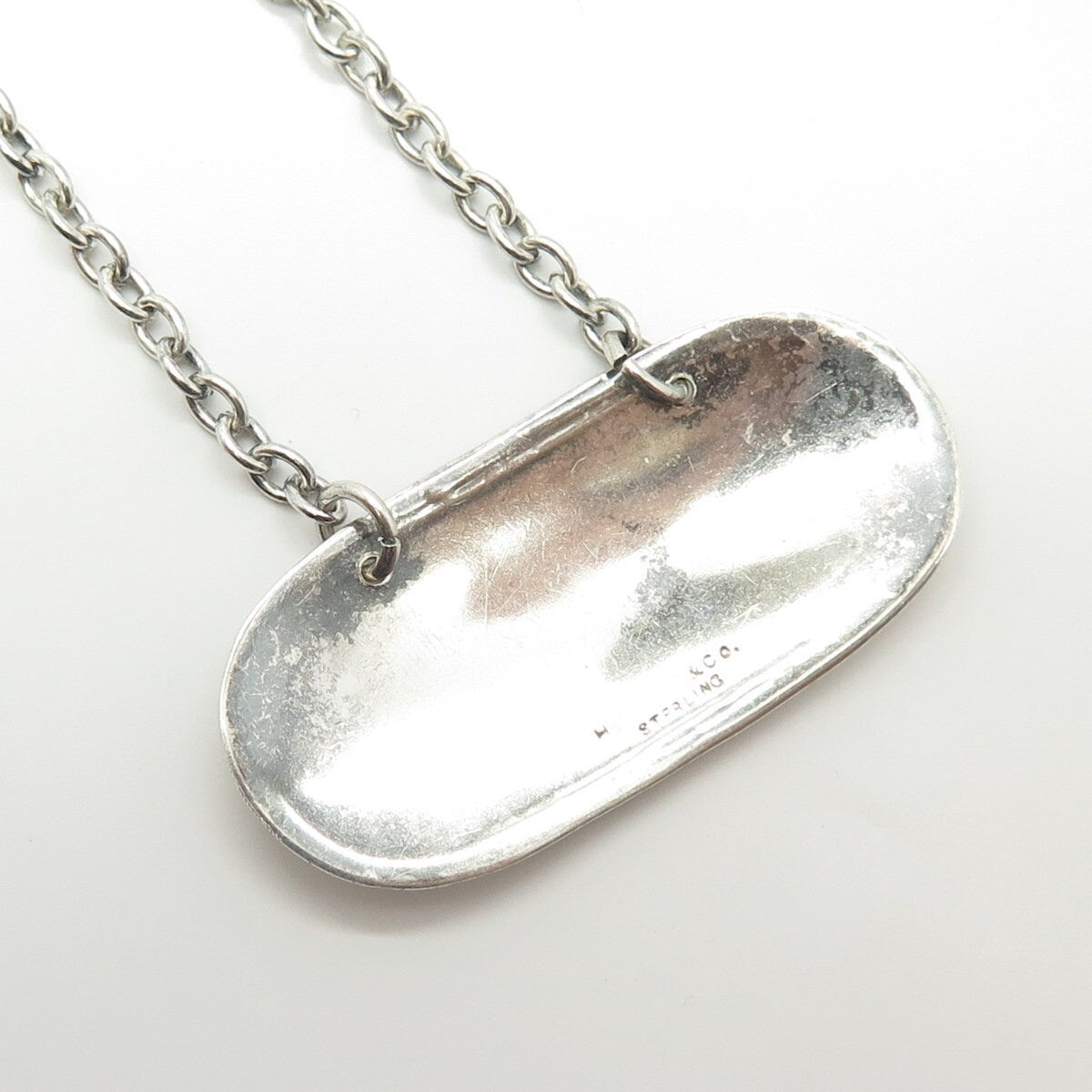 925 Sterling Silver Antique Art Deco Howard & Co. "Port" Bottle Tag