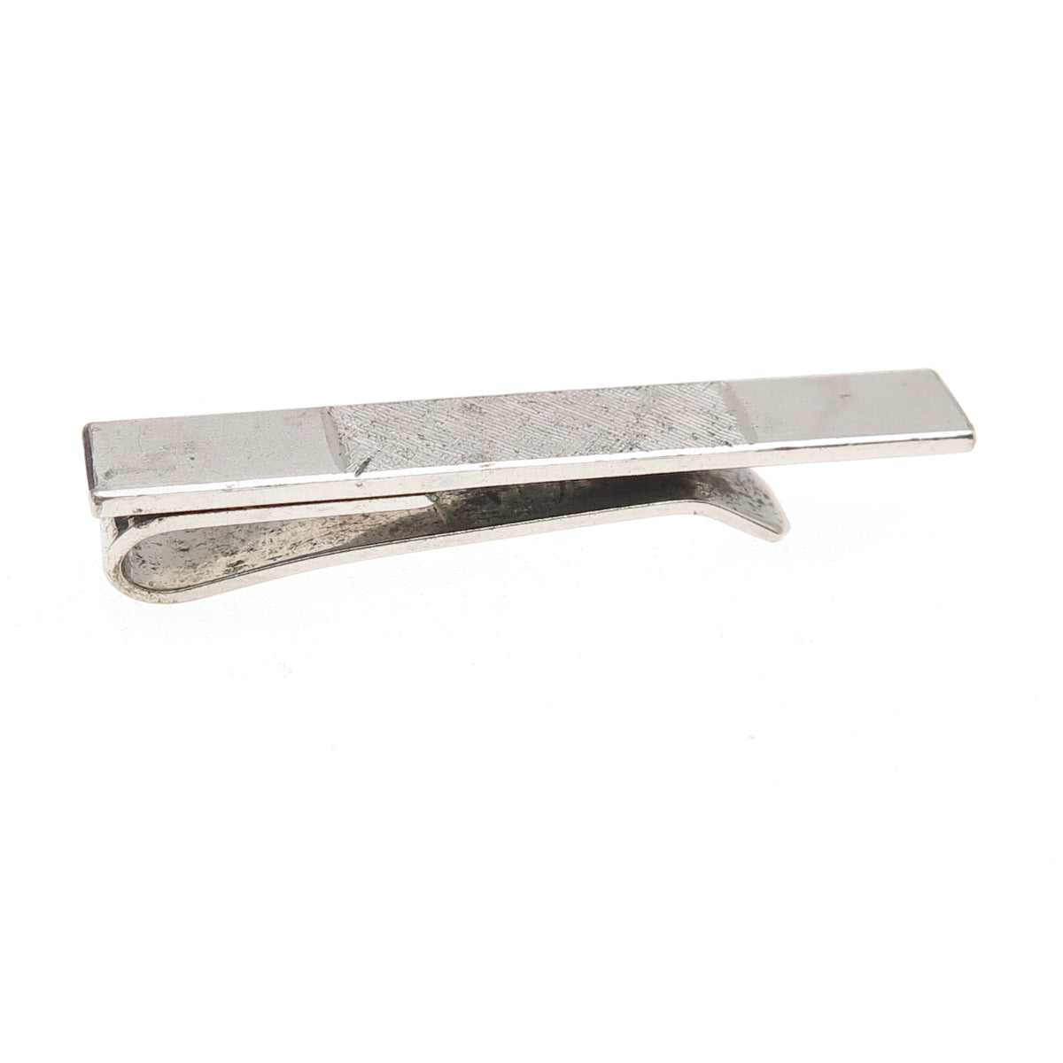 Dolan & Bullock 925 Sterling Silver Vintage Brushed Tie Bar Clip