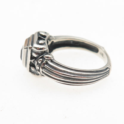 Esti Frederica 925 Sterling Silver Vintage Real Amethyst Oxidized Ring Size 7