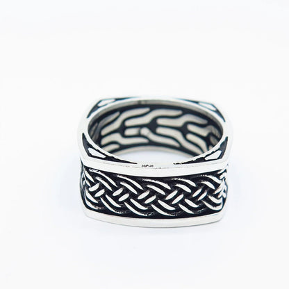 925 Sterling Silver Vintage Braided Band Ring Size 8.75