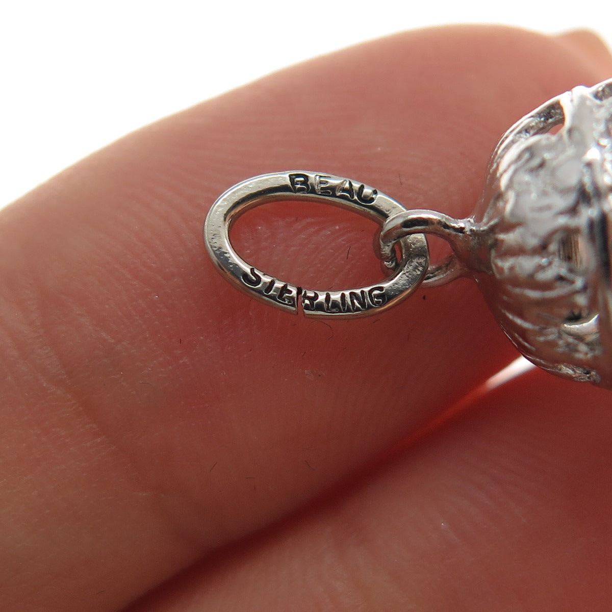 BEAU 925 Sterling Silver Vintage Bell Minimalist 3D Charm Pendant
