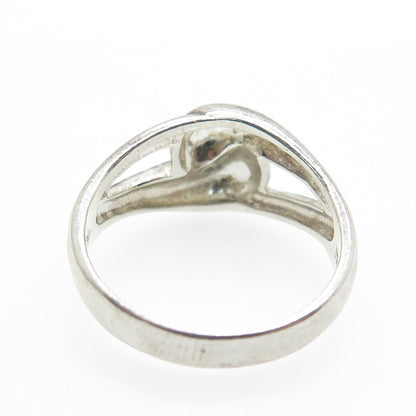 CHAPAL ZENRAY 925 Sterling Silver Vintage Interlocked Ring Size 7.25