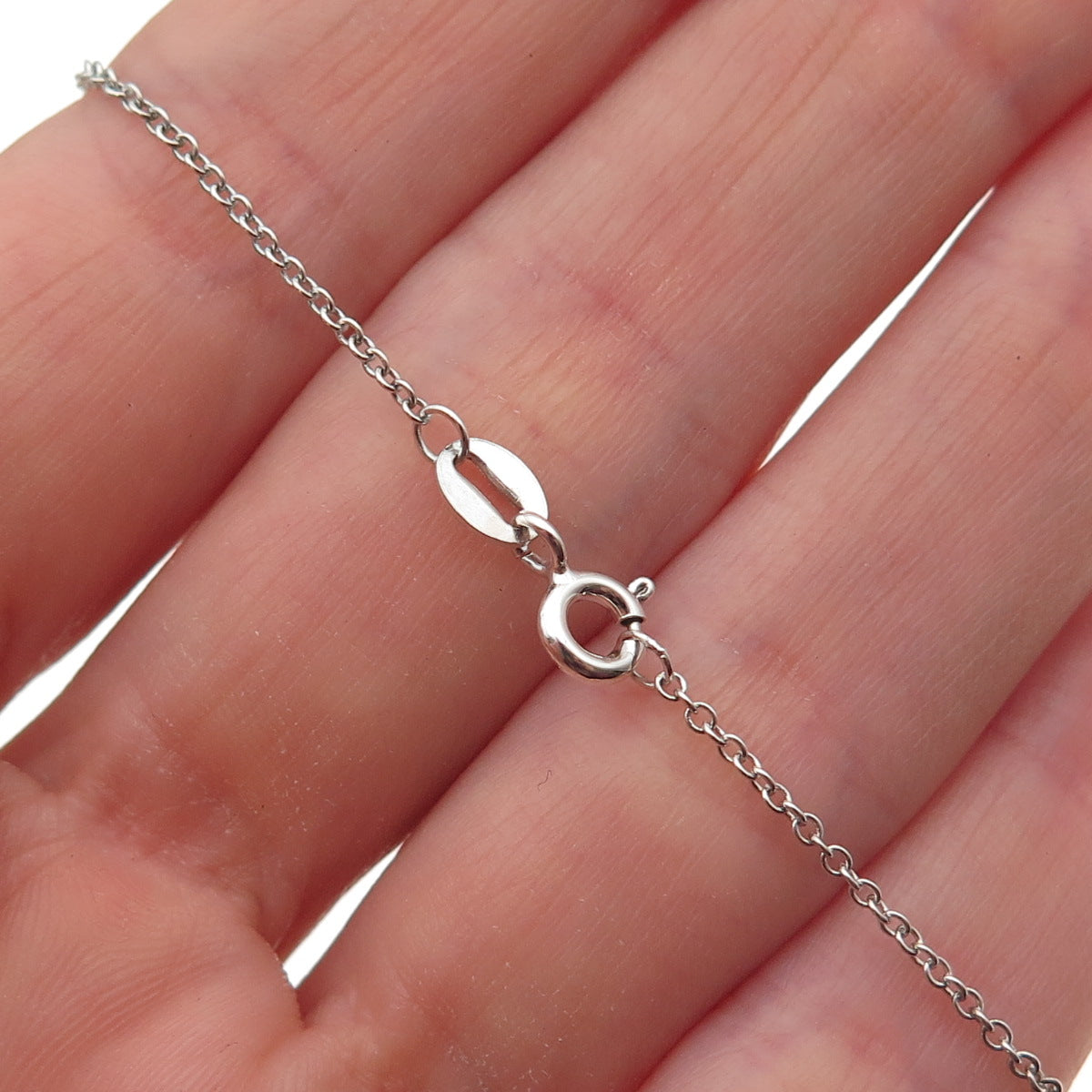 925 Sterling Silver Round-Cut C Z Love You Mom Heart Cable Chain Necklace 18"
