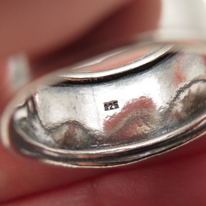 Silpada 925 Sterling Silver Vintage Modernist Oxidized Band Ring Size 11.25