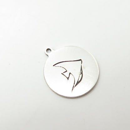 925 Sterling Silver USA Two In Town Fish Charm Pendant