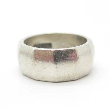 925 Sterling Silver Vintage Modernist Band Ring Size 7.75