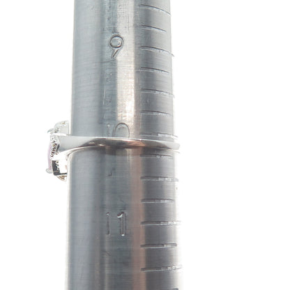 CHUCK CLEMENCY 925 Sterling Silver Real Cushion-Cut Kunzite Ring Size 10.25