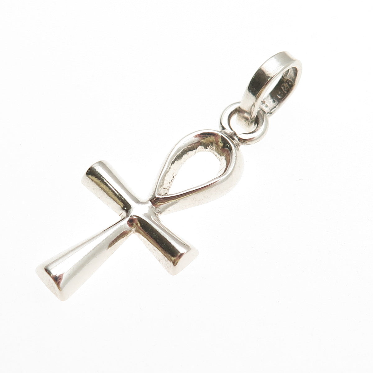 925 Sterling Silver Vintage Mexico Egyptian Ankh Charm Pendant