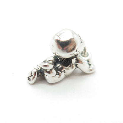 925 Sterling Silver Vintage Baby Minimalist 3D Charm Pendant